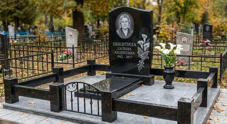 Памятник с гравировкой калл — выполненная работа «Никитина» в Нижневартовске
