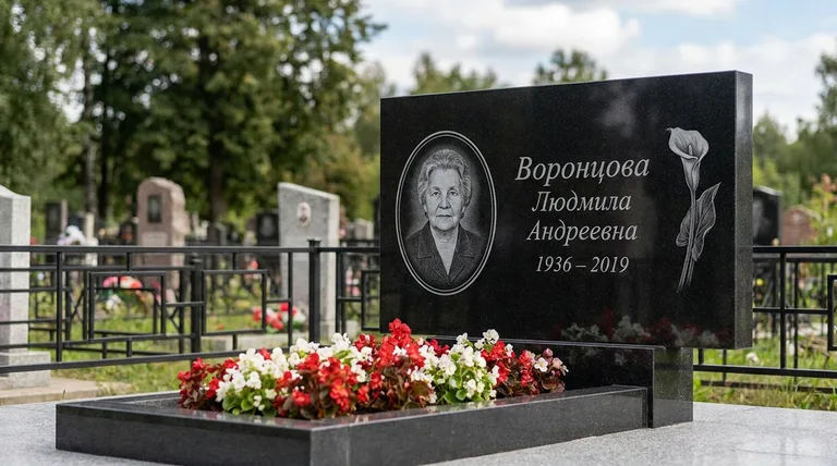 Памятник с гравировкой калл — выполненная работа «Воронцова» в Нижневартовске