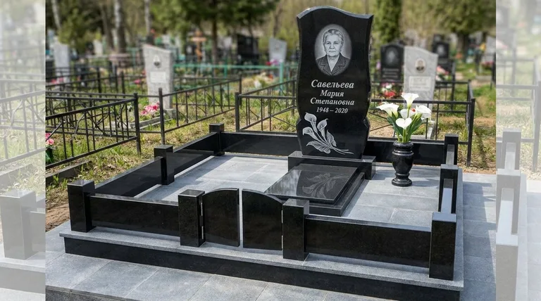 Памятник с гравировкой калл — выполненная работа «Савельева» в Нижневартовске