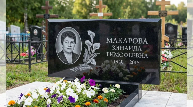 Памятник с гравировкой калл — выполненная работа «Макарова» в Нижневартовске