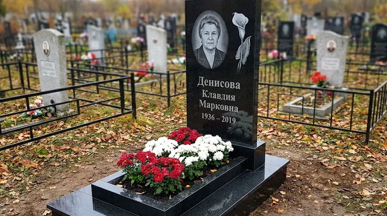 Памятник с гравировкой калл — выполненная работа «Денисова» в Нижневартовске