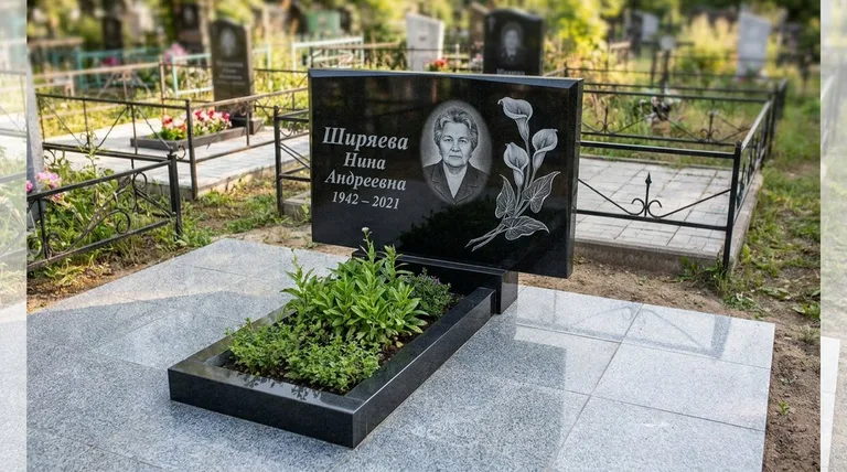 Памятник с гравировкой калл — выполненная работа «Ширяева» в Нижневартовске