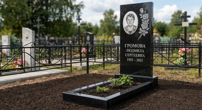 Памятник с гравировкой роз — выполненная работа «Громова» в Нижневартовске