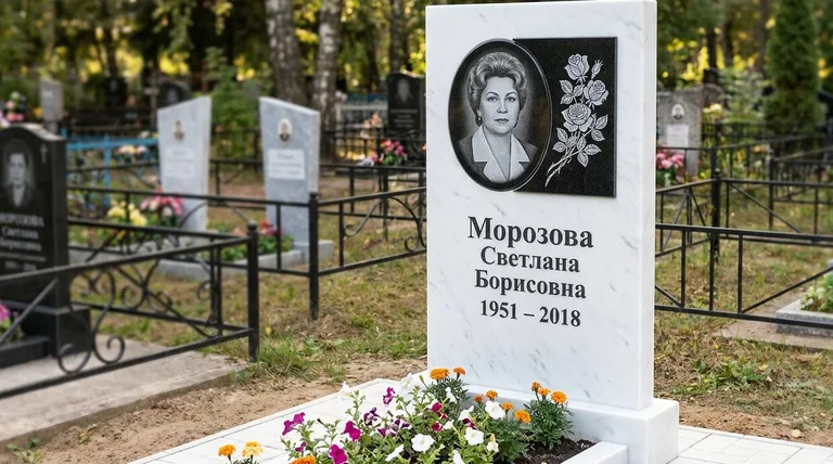Памятник с гравировкой роз — выполненная работа «Морозова» в Нижневартовске