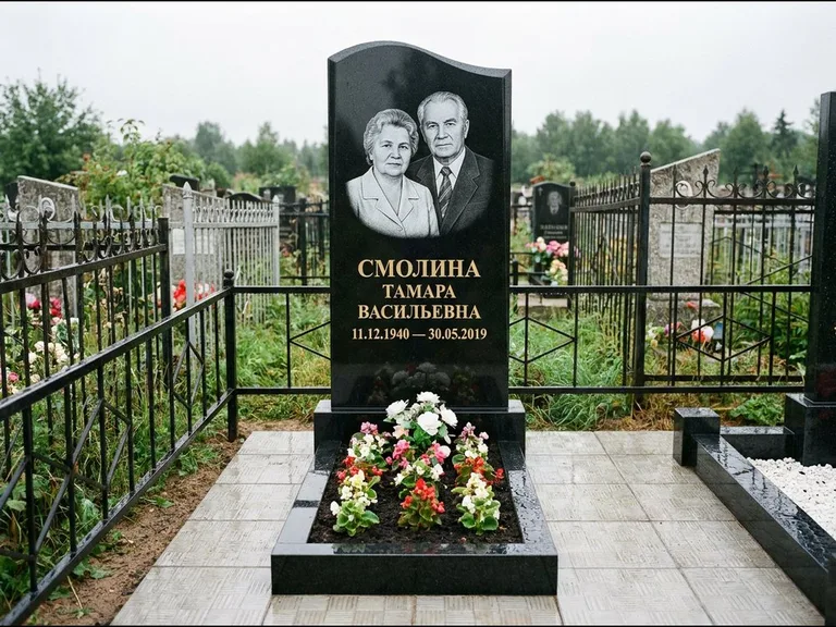 Гравировка портрета на чёрном граните — выполненная работа 10 в Нижневартовске