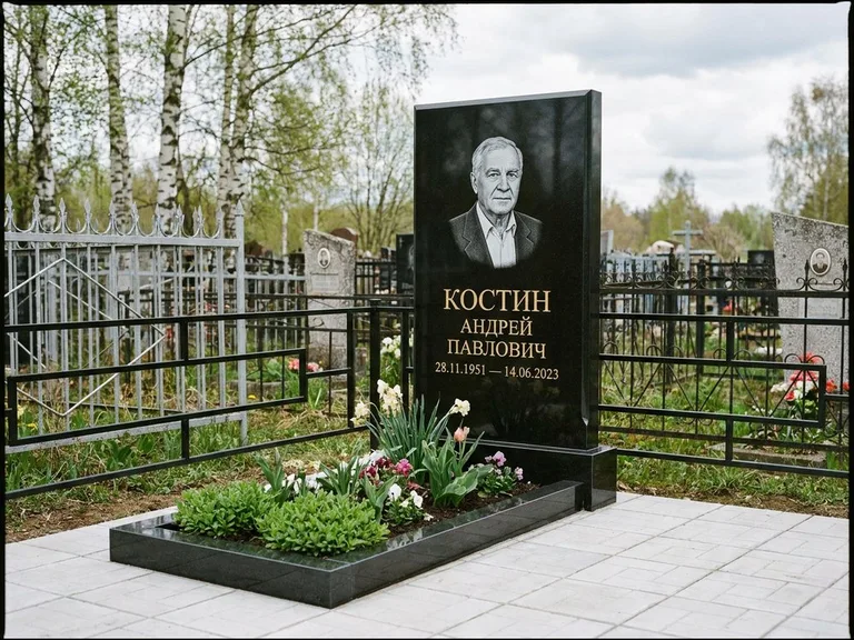 Гравировка портрета на чёрном граните — выполненная работа 15 в Нижневартовске