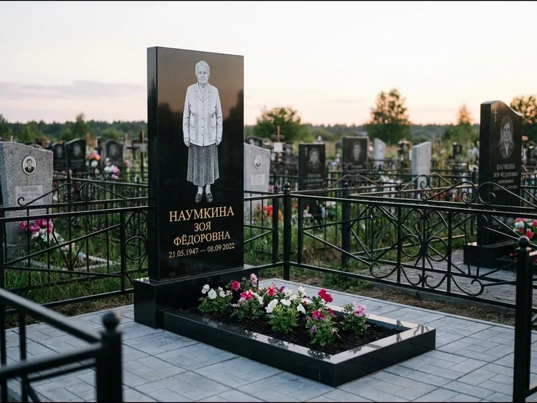 Гравировка портрета на чёрном граните — выполненная работа 18 в Нижневартовске