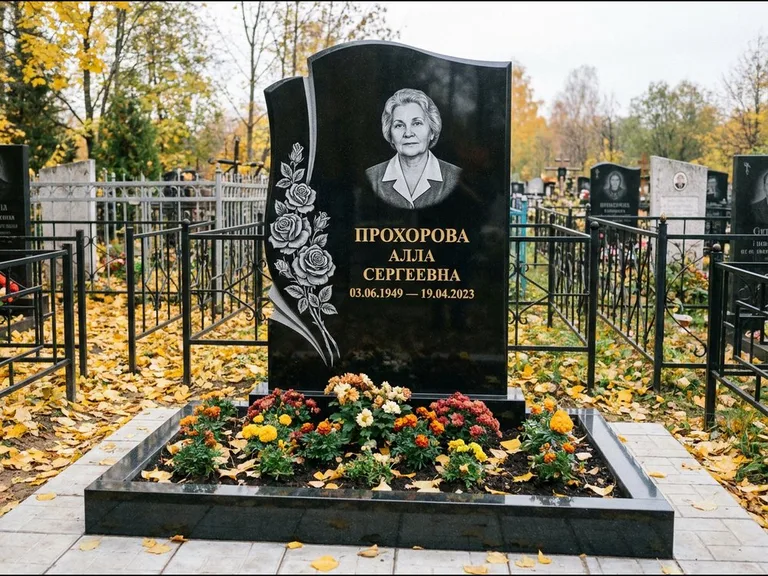 Гравировка портрета на чёрном граните — выполненная работа 20 в Нижневартовске