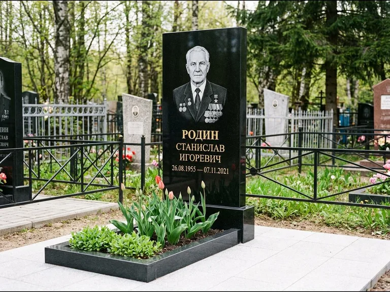 Гравировка портрета на чёрном граните — выполненная работа 21 в Нижневартовске