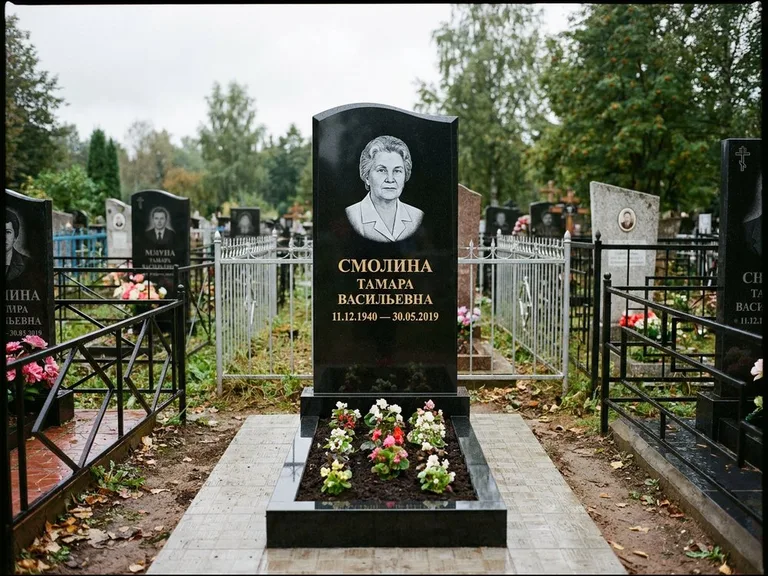 Гравировка портрета на чёрном граните — выполненная работа 22 в Нижневартовске