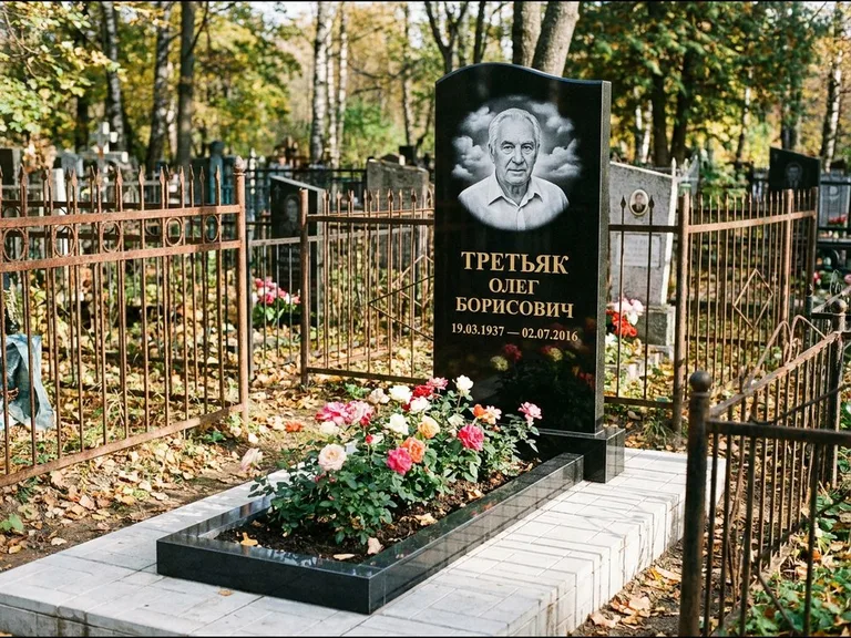 Гравировка портрета на чёрном граните — выполненная работа 23 в Нижневартовске