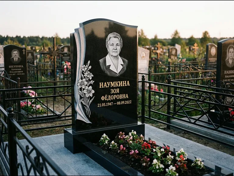 Гравировка портрета на чёрном граните — выполненная работа 6 в Нижневартовске