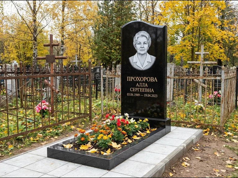 Гравировка портрета на чёрном граните — выполненная работа 8 в Нижневартовске