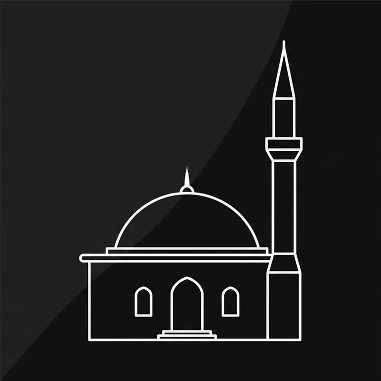 Эскиз: Одноминаретная — скромный силуэт сельской мечети в Нижневартовске