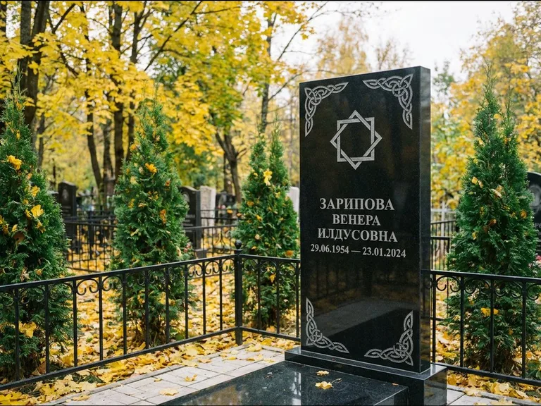 Мусульманский памятник — руб аль-хизб с восточной плетёнкой, работа «Зарипова» в Нижневартовске