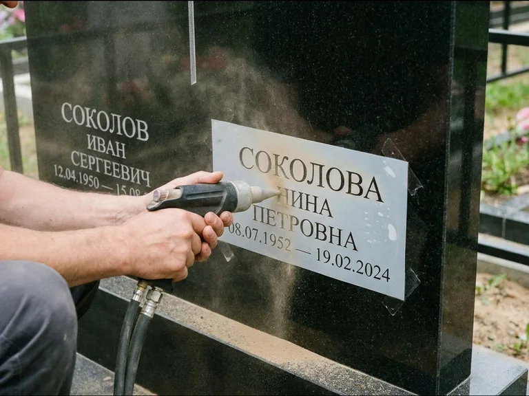 Догравировка ФИО и дат — гравировка с выездом на кладбище в Нижневартовске