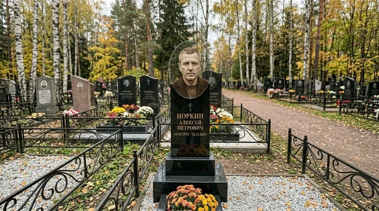 Портрет на стекле на вертикальной стеле в Нижневартовске