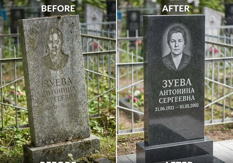 Восстановление сколов кромки гранита: до и после в Нижневартовске