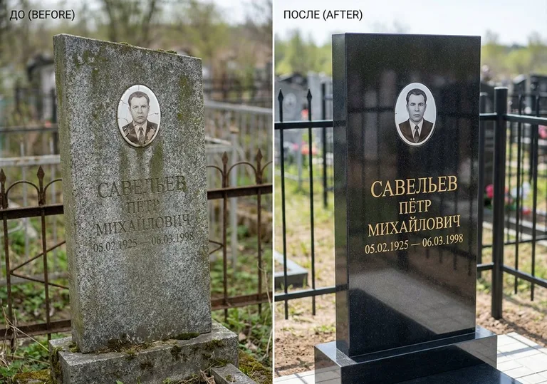 Комплексная реставрация старого памятника: до и после в Нижневартовске