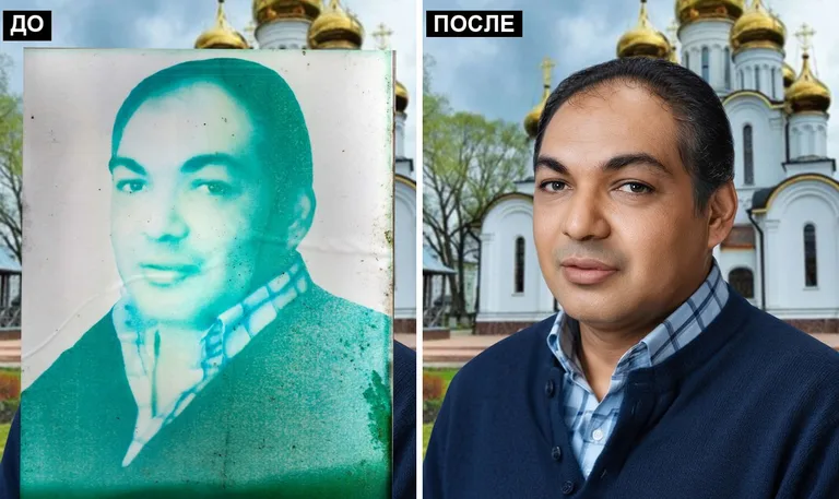 Ретушь фото на памятник — цветокоррекция и колоризация: до и после в Нижневартовске