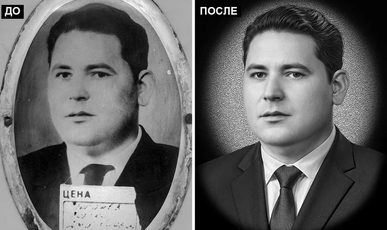 Ретушь фото на памятник — реставрация фотографии: до и после в Нижневартовске