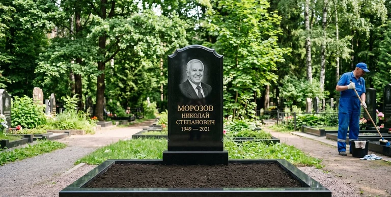 Уборка могил на кладбище в Нижневартовске — наведение порядка, мойка памятника, благоустройство участка