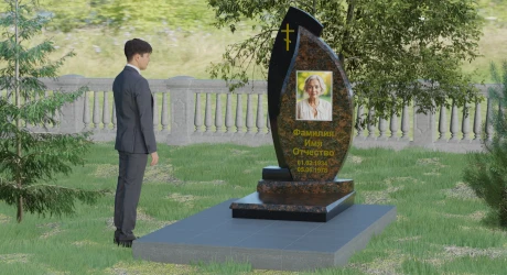 Сочетание материалов в комбинированном памятнике