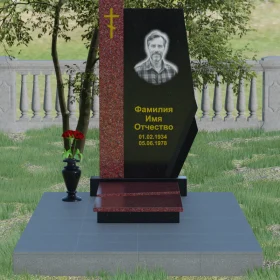 Гранитный памятник православный с крестом - П008