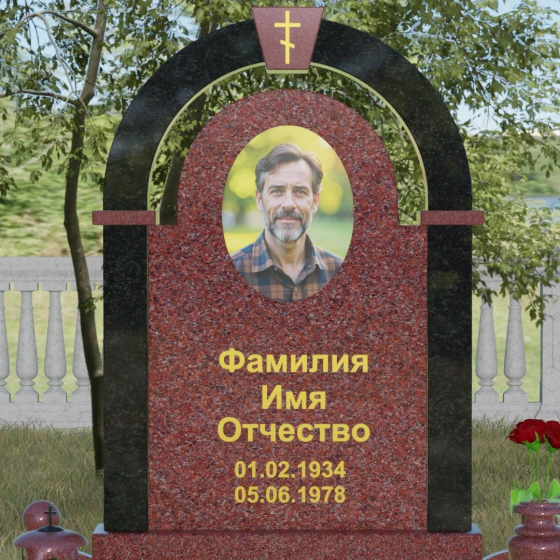 Вертикальный православный комбинированный комплекс в Ставрополе, гранит Лезниковский