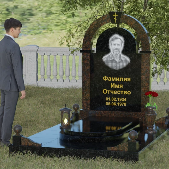 Вертикальный православный комбинированный комплекс в Ставрополе, гранит Габбро-диабаз, вид 4