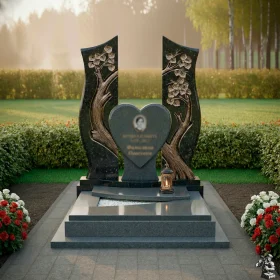 Элитный гранитный памятник на одного - ПН238