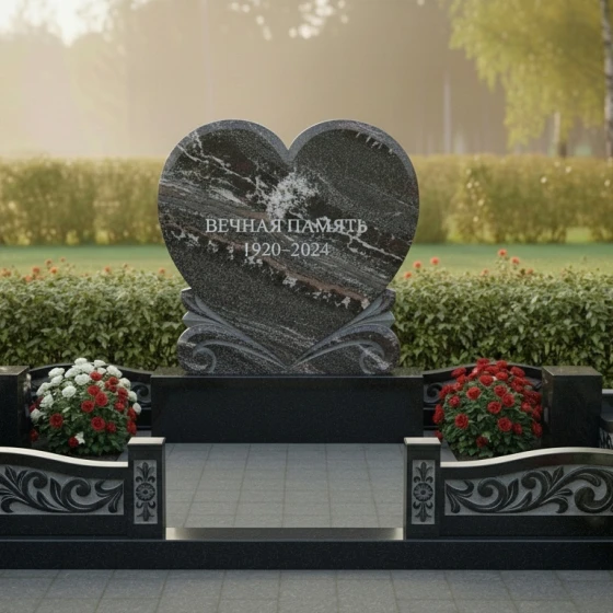 Светский вертикальный гранитный памятник в Рязани, гранит амфиболит
