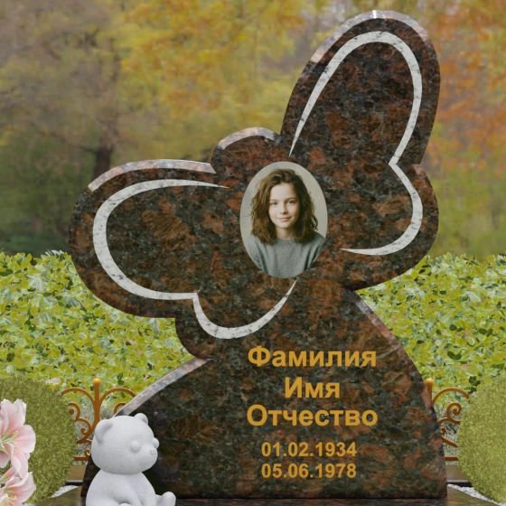 Вертикальный гранитный памятник в Ставрополе, гранит Дымовский