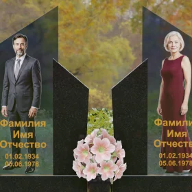 Горизонтальный Комбинированный Памятник Светский - П249