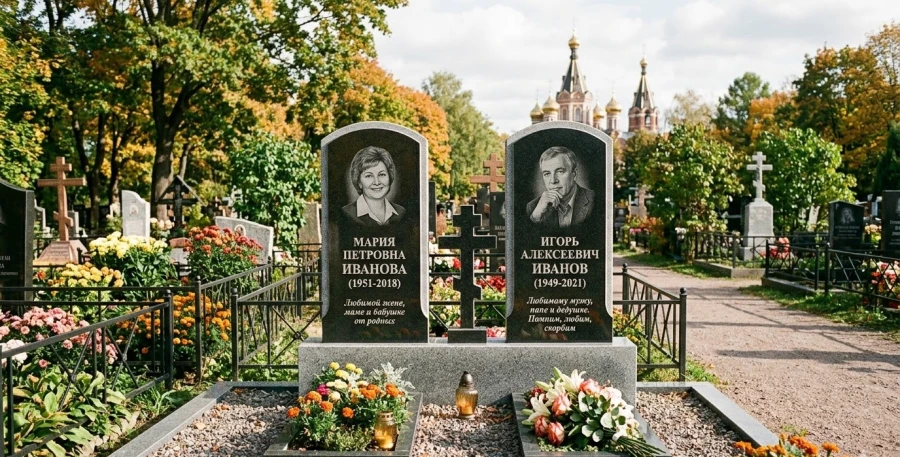 vertikalnyy-dvoynoy-pamyatnik-s-krestom