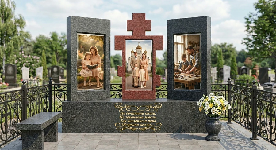 memorial-krest-s-fotografiyami-stseny-iz-zhizni