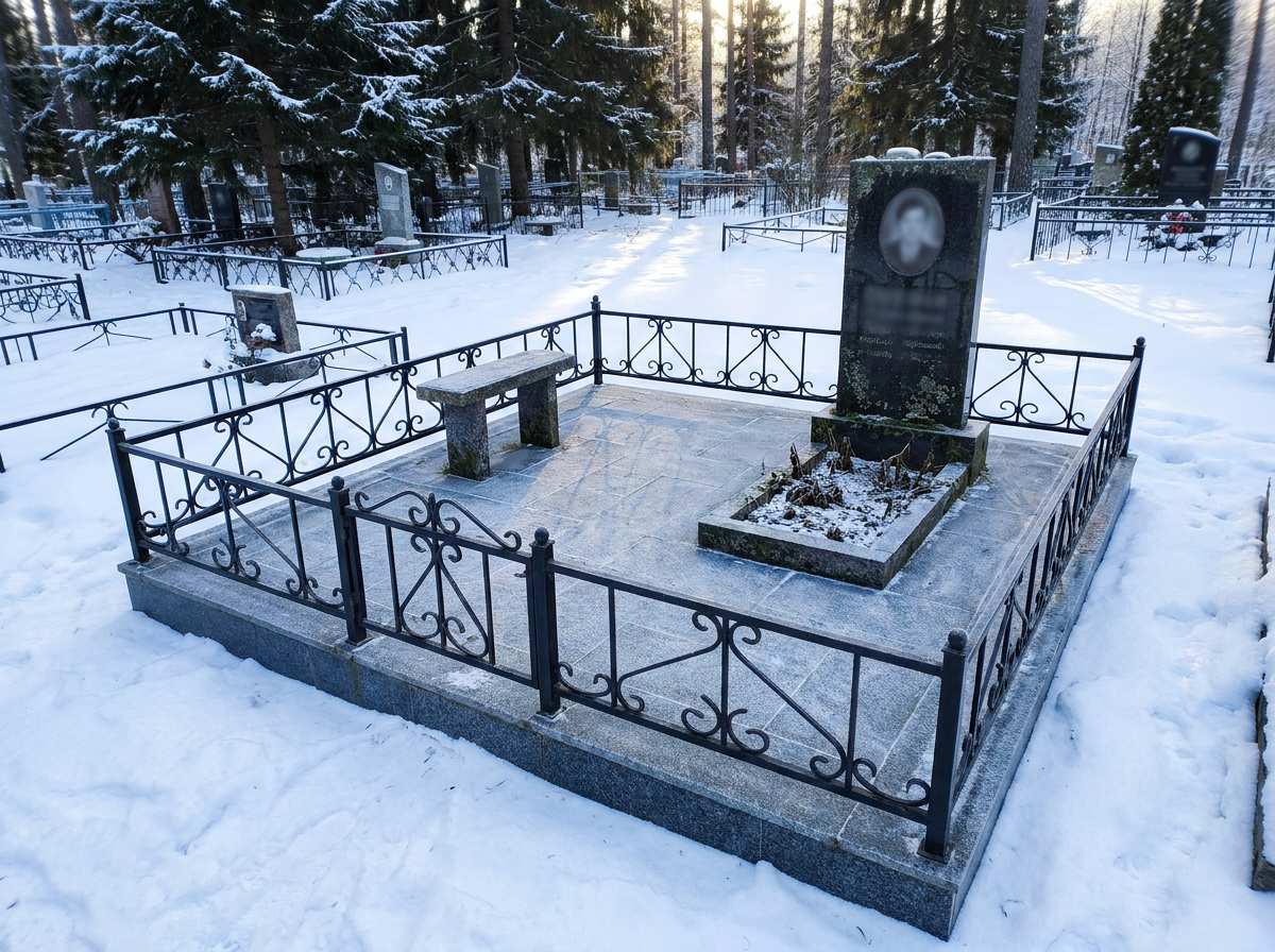 Благоустройство могилы в Нижневартовске — пример 3