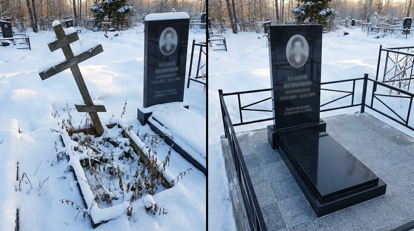 Установка памятника в Нижневартовске — пример 1